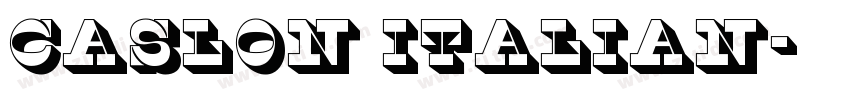 caslon italian字体转换